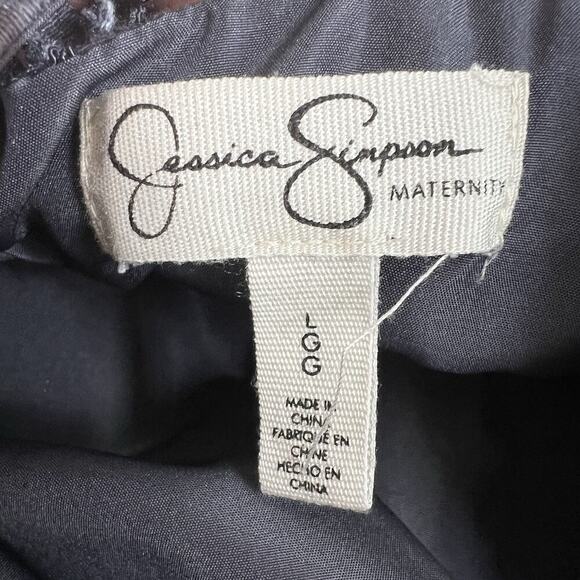 Jessica Simpson Maternity Blue Lace Overlay Dress Size Large Special Event Party - Picture 9 of 12